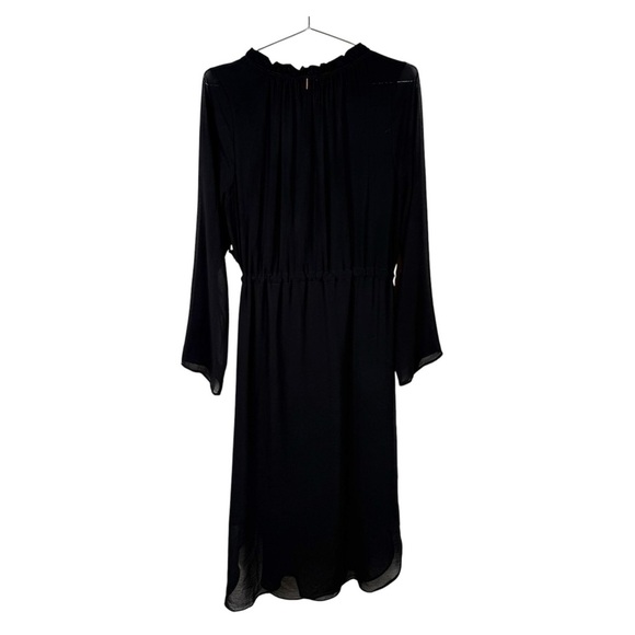 MISA Tanaz Black Bohemian Midi Dress Tassel Trim Resort Style - Picture 3 of 9